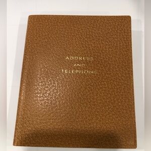 Smythson of Bond street Telephone & Address Record Book Vintage Luxury Leather